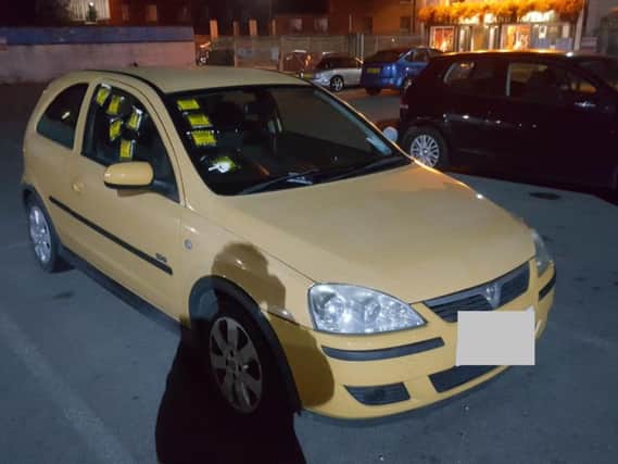 Ouch! This car was spotted in the car park opposite Kelham Island Tavern plastered with nine parking tickets