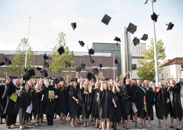 Graduates from the Ba (Hons) Early Childhood Studies degree celebrate after the ceremony held at Cast in Doncaster.