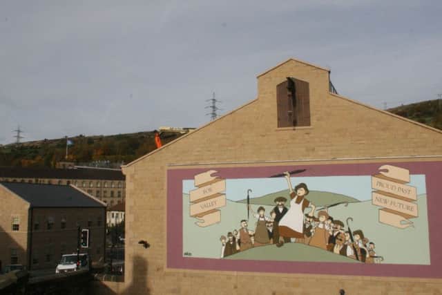 Sheffield artist Pete McKee painted a mural at Fox Valley Shopping Centre, celebrating the heritage of Stocksbridge. Photo: Dan Hobson.