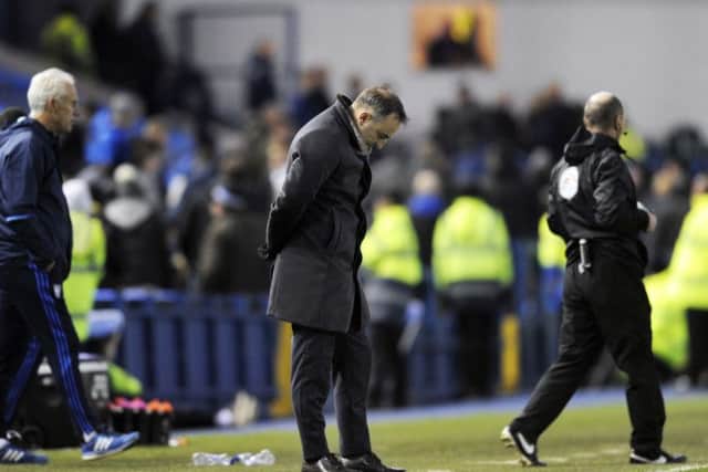 Not a good day for Carlos Carvalhal. Pictures: Steve Ellis