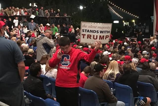 A Trump supporter at the event