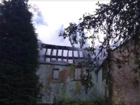 The remains of a farmhouse after a blaze in Sheffield - Picture: BBC Radio Sheffield