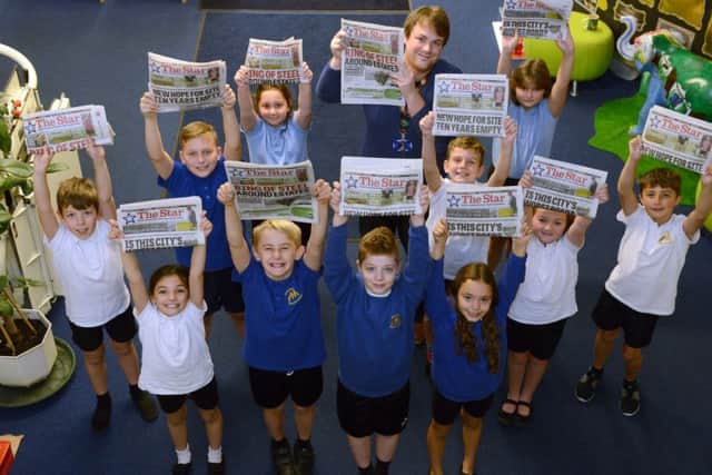 The Star Reader Passport Scheme for Key Stage 2 pupils. Pictured are pupils from Monteney Primary School who are taking part in the scheme.