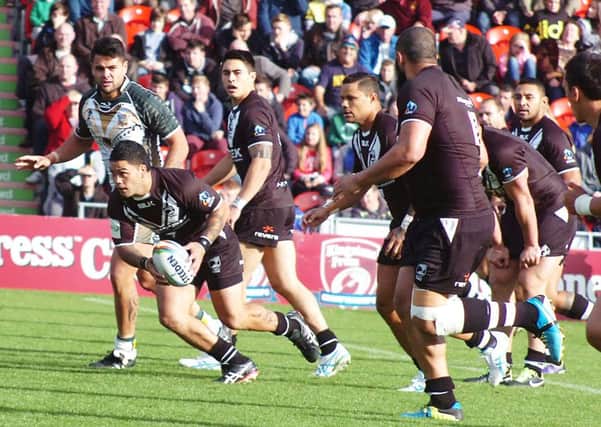 New Zealand in action at the Keepmoat Stadium in 2013.