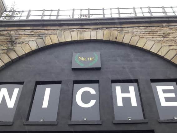 The freshly painted facade of the building in one of the Wicker Arches