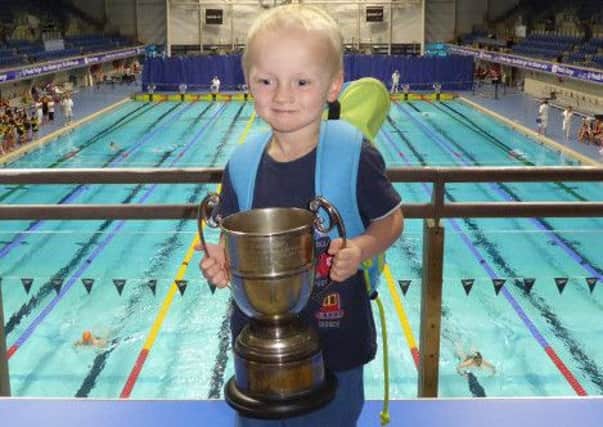 Daniel Smith with his trophy  at Ponds Forge