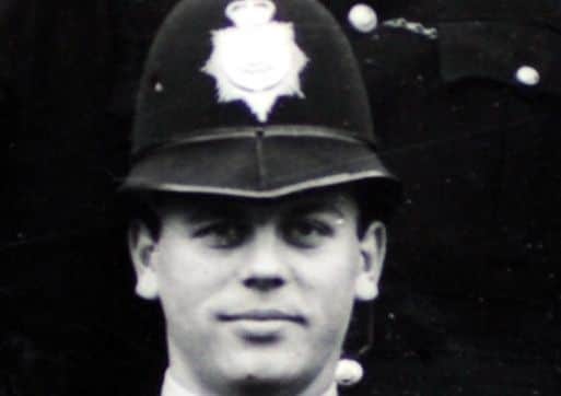 Copy of Martyn Johnson of Wentworth nr Rotherham author of books on Yorkshire beat bobby ... back in 1962 at the Pannel Ash police training college. Pic  Chris Lawton