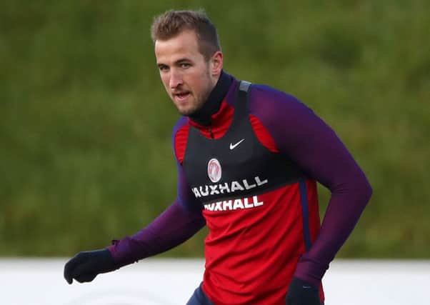 Harry Kane during an England  training session at St George's Park last week. Phot: Nick Potts/PA Wire.