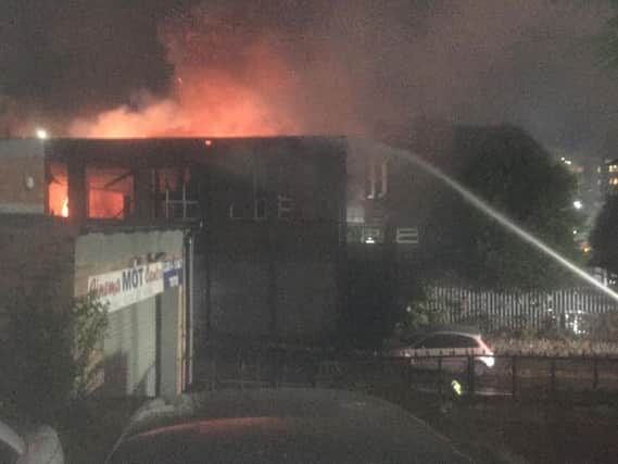 Fire at MOT centre on Herries Road