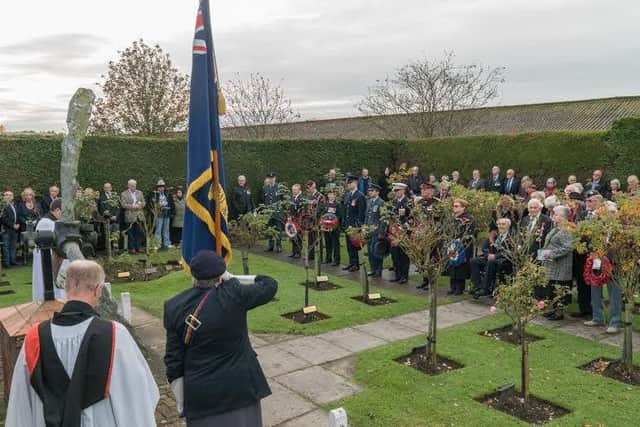 Ceremony at Allied Air Force and Memorial and Yorkshire Air Museum, in York. Photo: Neil Watson.