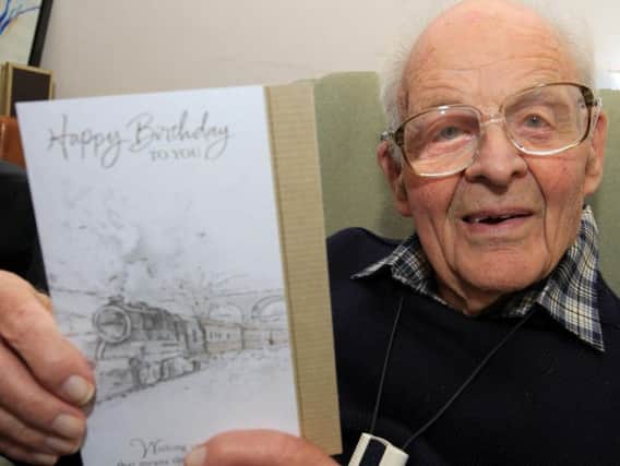Ulrich Weigart celebrates his 102nd birthday