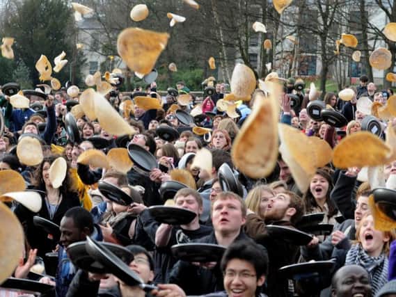 Sheffield holds the record for pancake tossing.