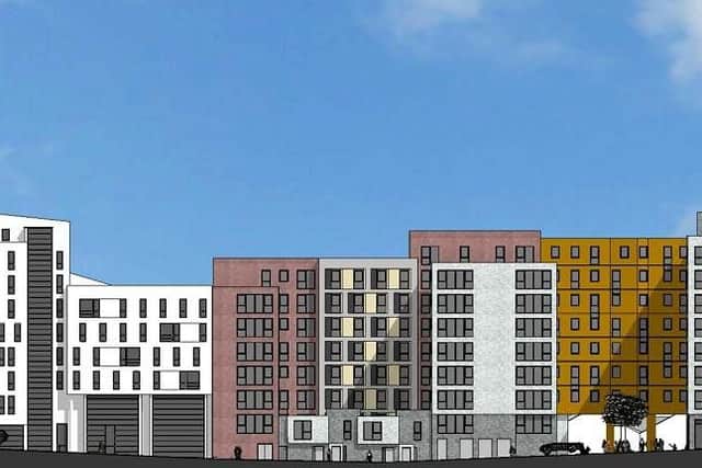 The proposed flats.