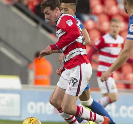 Doncaster Rovers v Hartlepool United Sky Bet League TwoRovers Liam Mandeville breaks free