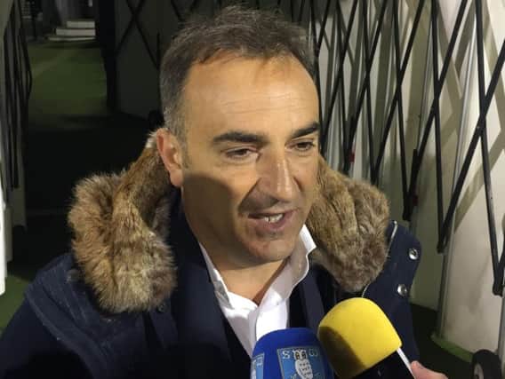 Carlos Carvalhal speaking after the 1-1 draw with Fulham