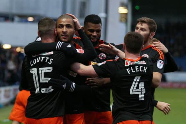 Leon Clarke after scoring against Chesterfield