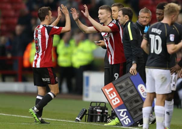 Caolan Lavery makes one of his eight substitute appearances for Sheffield United. Pic Simon Bellis/Sportimage
