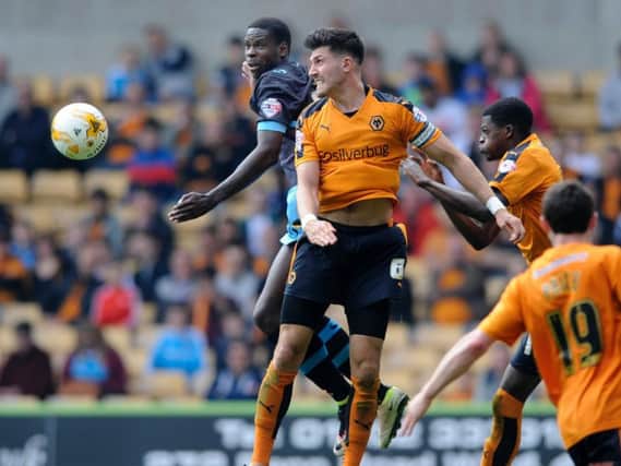 Lucas Joao and Danny Batth in action at Molineux last season