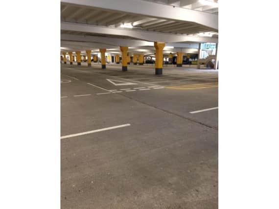 The empty car park in Meadowhall this morning
