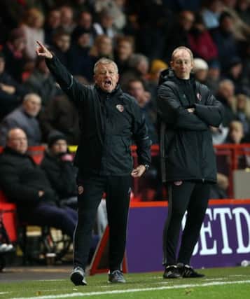 Sheffield United's Chris Wilder during the League One match at the Valley Stadium, London. Pic David Klein/Sportimage