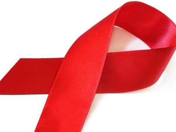 A red ribbon for World AIDS Day.