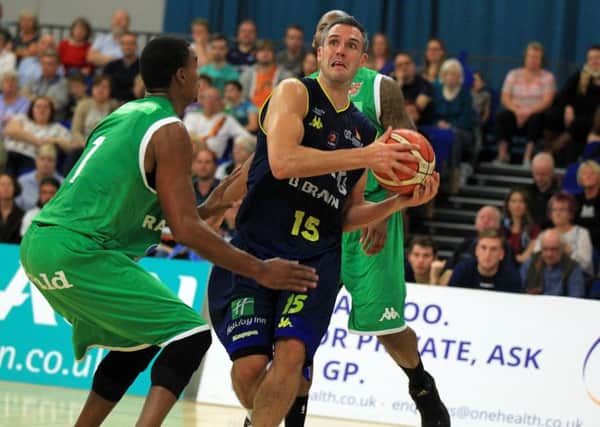 Sheffield Sharks v Plymouth Raiders at the EIS on Sunday October 2nd 2016. Mike Tuck in action for the Sharks. Photo: Chris Etchells