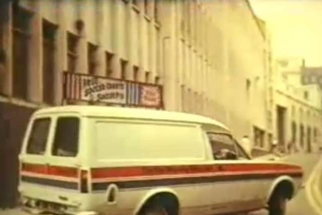 A van leaves the York Street offices. (Photo: Daily Motion).