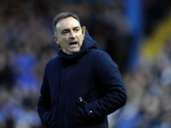 Carlos Carvalhal during Sheffield Wednesday's match against Preston North End