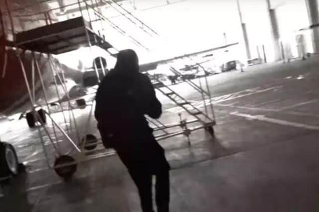 Footage from inside Doncaster's airport