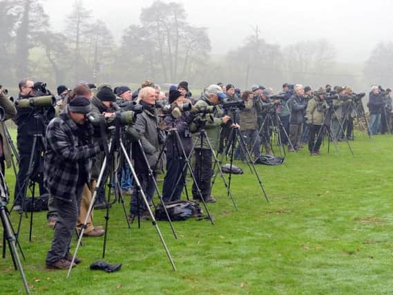 Birdwatchers are out in force in Beeley. Picture: Brian Eyre.