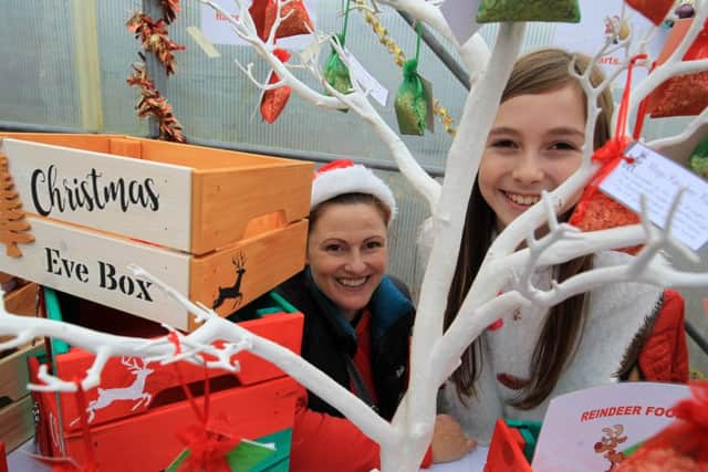 Festive fun at Heeley City Farm Winter Fayre. Pictured are Debbie and Dee Straw.