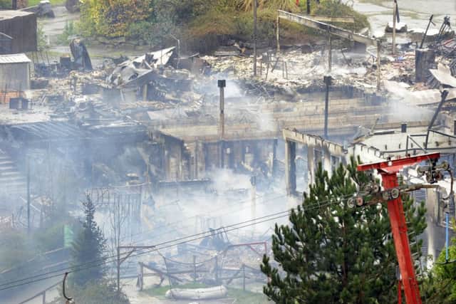 Burnt out... nothing left of the Sheffield Ski Village destroyed after a weekend fire in 2014