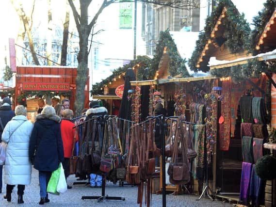Sheffield Christmas market, in Fargate