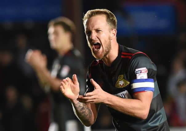 James Coppinger - sent off in the last minute. Photo: Howard Roe