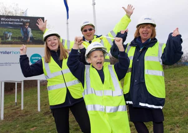 Miller Homes Yorkshire
Woodmore Place, Mosborough, Sheffield

Macauley Marrison, a year 4 pupil of Mosborough Primary School who as named the new site.
Also pictured are Miller Homes Sarah Whinfrey, Vic Young and Lyn Macklam.