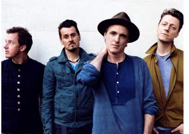 Travis are, from left, guitarist Andy Dunlop,drummer Neil Primrose, singer/guitarist Fran Healy and bassist Dougie Payne