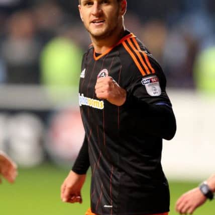 Billy Sharp of Sheffield Utd celebrates the first goal during the English League One match at the Rioch Arena Stadium, Coventry. Picture date: December 15th, 2016. Pic Simon Bellis/Sportimage