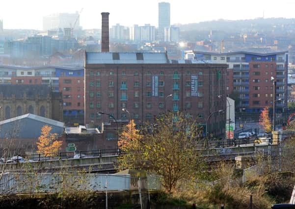 14 Dec 2016....GV of Aizlewood's Mill and surrounding area , Sheffield. Picture Scott Merrylees