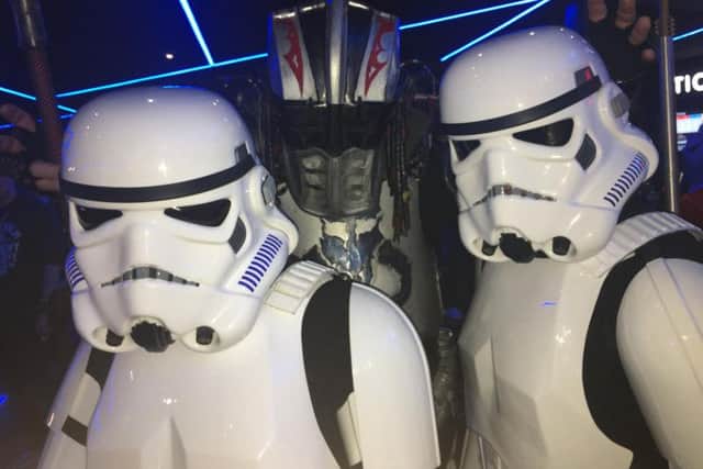 The Force was strong with stormtroopers amongst the 2,000-plus fans at Cineworld Sheffield for the midnight launch screening of Rogue One: A Star Wars Story.
