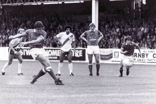 Emlyn Hughes scores Rotherham's second goal from the penalty spot - 4 September 1982
Rotherham United v Crystal Palace