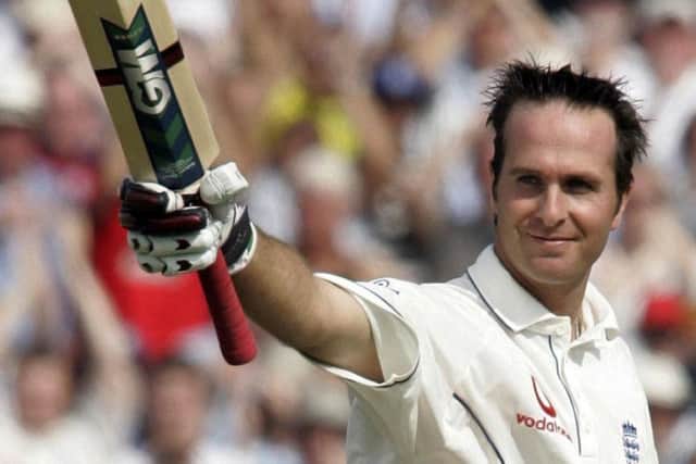 England captain Michael Vaughan, pictured when leading England to Ashes victory in 2005. Picture: PA.