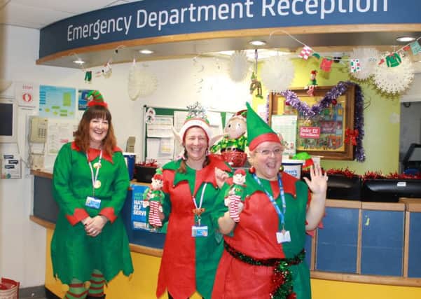A&E elves all ready for National Elf Service Day