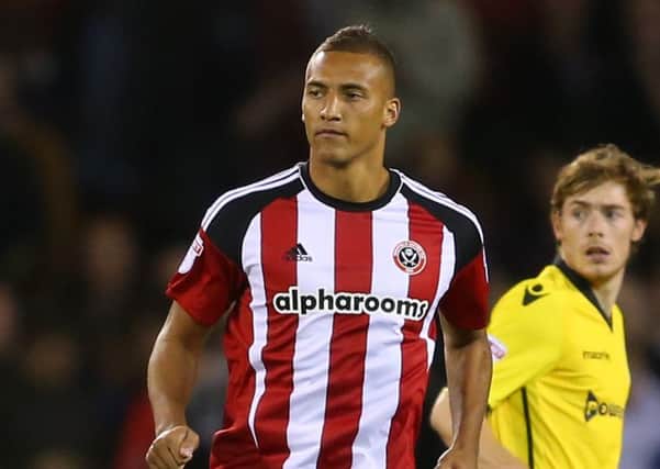 Reece Brown makes his debut for Sheffield United. Pic Simon Bellis/Sportimage