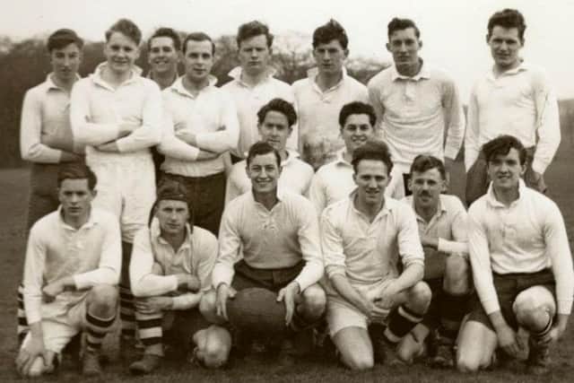 Norman Benbow as captain of the rugby team at Sheffield University
