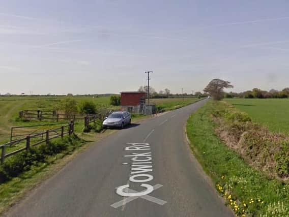 The collision took place at around 9.10pm on Friday in Cowick Road, Fishlake, near to the junction with Sour Lane. Picture: Google.