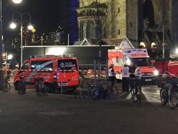 A truck ploughed into a Christmas market in Berlin - PA