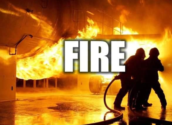Firefighters dealt with a blaze on a skate park