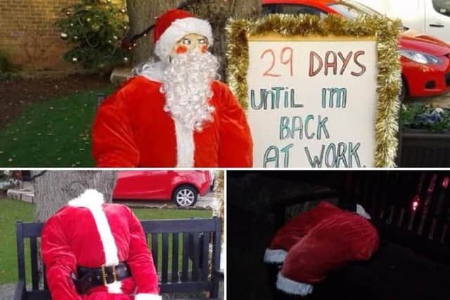 A Santa scarecrow has been attacked in Todwick