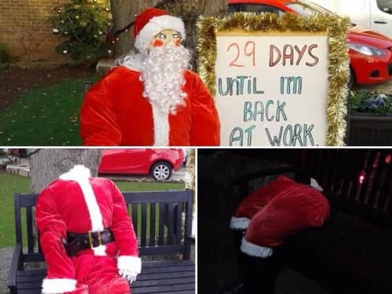 A Santa scarecrow has been attacked in Todwick