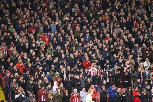 Sheffield United supporters are expected to be in full voice on Boxing Day. Pic Simon Bellis/Sportimage